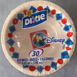 Disney Dixie Paper Bowls Mickey Mouse Vintage New in package